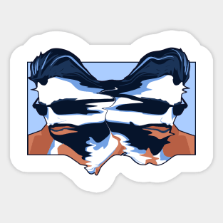 Glitch man Sticker